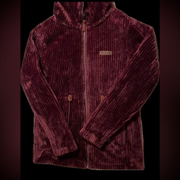 Columbia Fireside Burgundy Sherpa Fleece  (S) - Picture 4 of 12